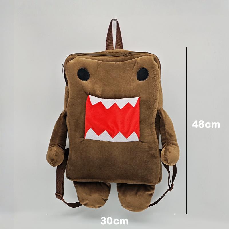 Brown Plush Backpack Women Men Stuffed Bag Cute Small Shoulder Messenger Bag