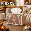 1pc Romantic Botanical Nature Tissue Box - Harvest Napkin Dispenser, Two Sizes Available Made of Durable Polyester, Decorated with Fox Rose Butterfly,