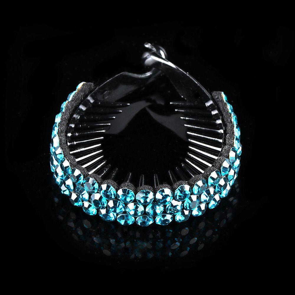 Expanding Bun Maker Bird Nest Twist Clip Rhinestone Hairpins Flowers Hair Clips Crystal Hair Claw