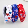 Модные повязки на голову ко Дню независимости США для девочек, повязки для волос со звездами, блестящие повязки на голову с сердечками, аксессуары для волос для вечеринок для девочек и женщин