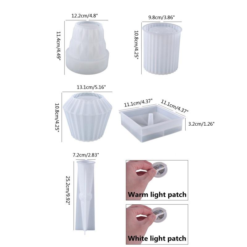 3 типа силиконовая форма для настольной лампы, форма для клея «сделай сам», ромбовидная маленькая настольная лампа, держатель для ручек, форма для хранения