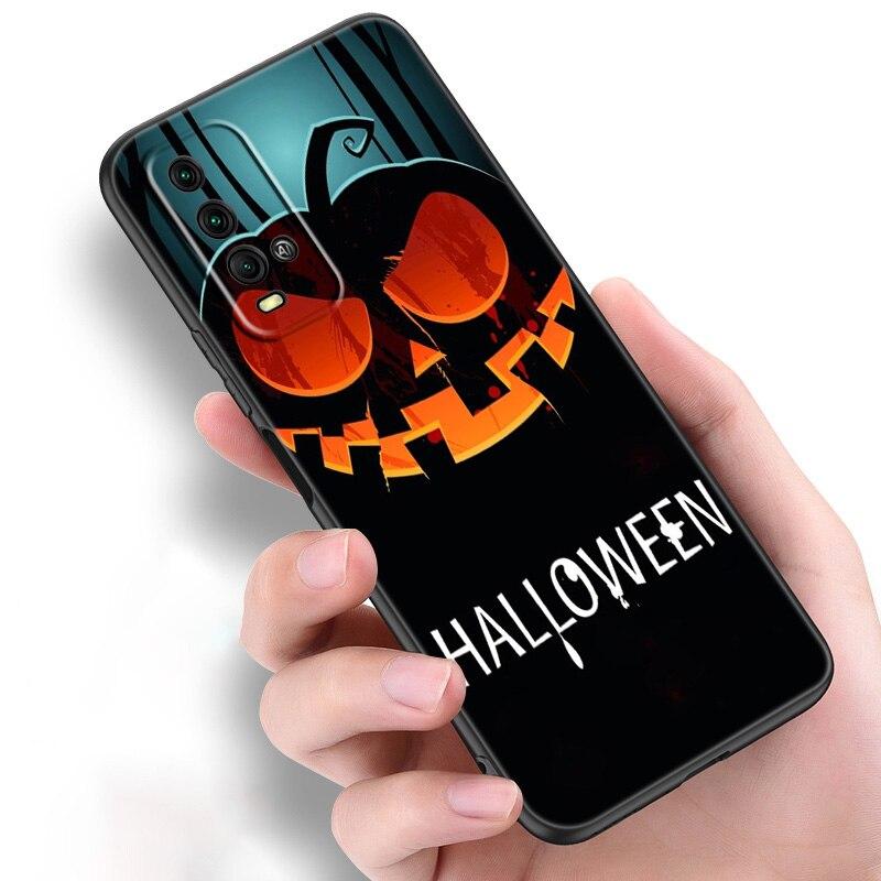 Хэллоуин счастливый праздник кот тыква чехол для телефона для Xiaomi Redmi Note 11 10 9 8 Pro 11T 10T 10S 9S 8T 9 9A 9C 9T черный мягкий чехол
