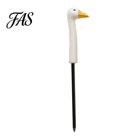 Durable Resin Garden Animals Porch Goose Statue Funny Decorative Stake for Outdoor Front Decorations Lawn Yard Patio Beds Planters Decor Gifts