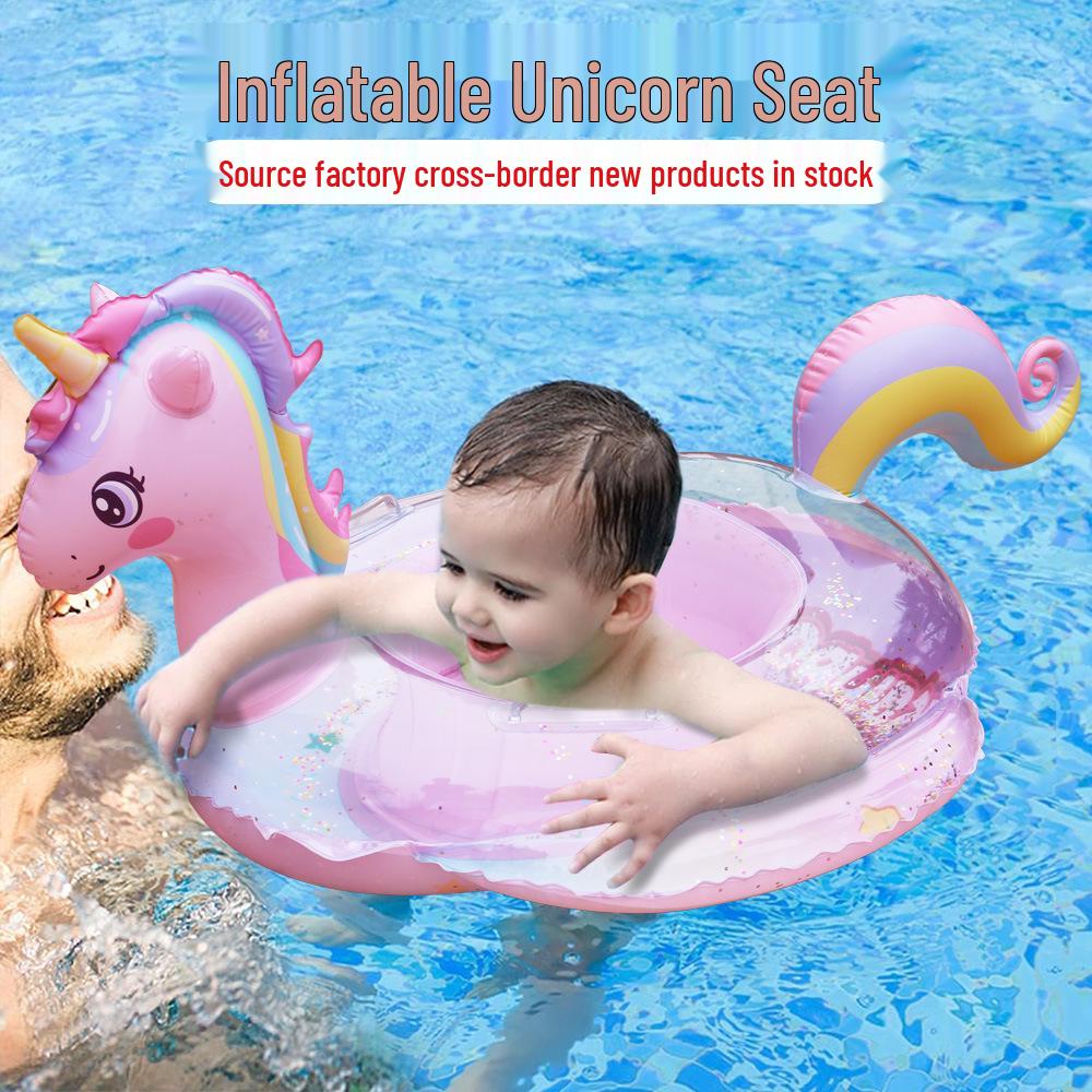 Rainbow Unicorn Inflatable Baby and Toddler Swim Ring