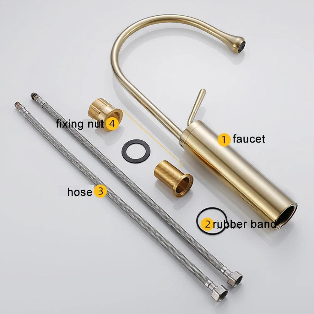 Современный смеситель для раковины, матовый, золотой, черный, серебряный, смеситель для раковины, смеситель для горячей и холодной воды, латунный кран для ванной комнаты