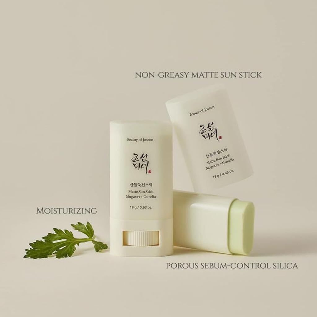 of Matte Sun Mugwort Camelia Mugwort Sun Stick 50ml [Beauty Joseon] Stick + [BOJ] SPF50+ PA++++
