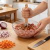 Измельчитель фарша Измельчитель продуктов с деревянной ручкой Антипригарный Давилка для продуктов для мяса овощей картофеля курицы говядины орехов Кухонный
