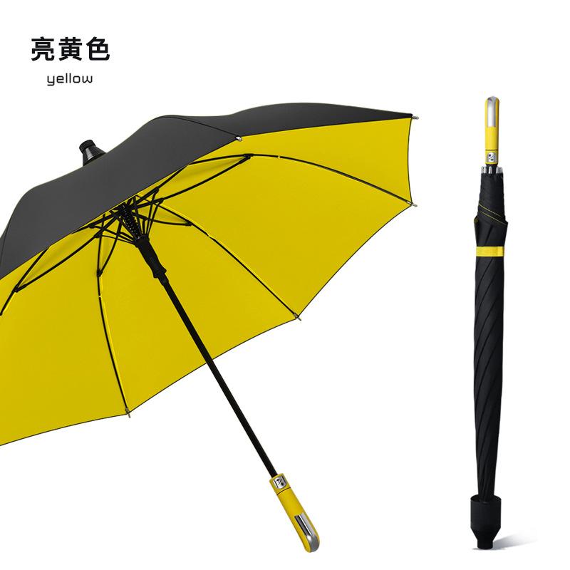 Водонепроницаемый рукав прямой стержень 8K автоматический зонт прямой стержень двухслойный зонт однотонный зонт с длинной ручкой