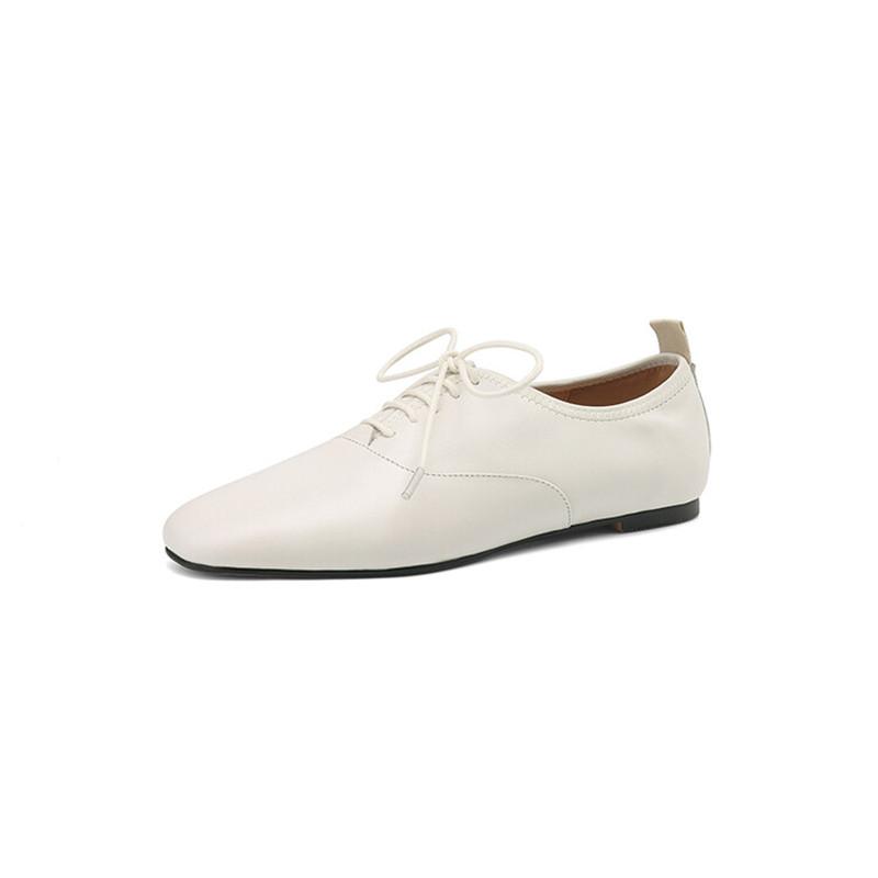 Модные новые лоферы на шнуровке из натуральной кожи, весна/осень, круглый носок, низкий каблук, женские туфли-лодочки, обувь для женщин, женская обувь, удобная обувь на плоской подошве