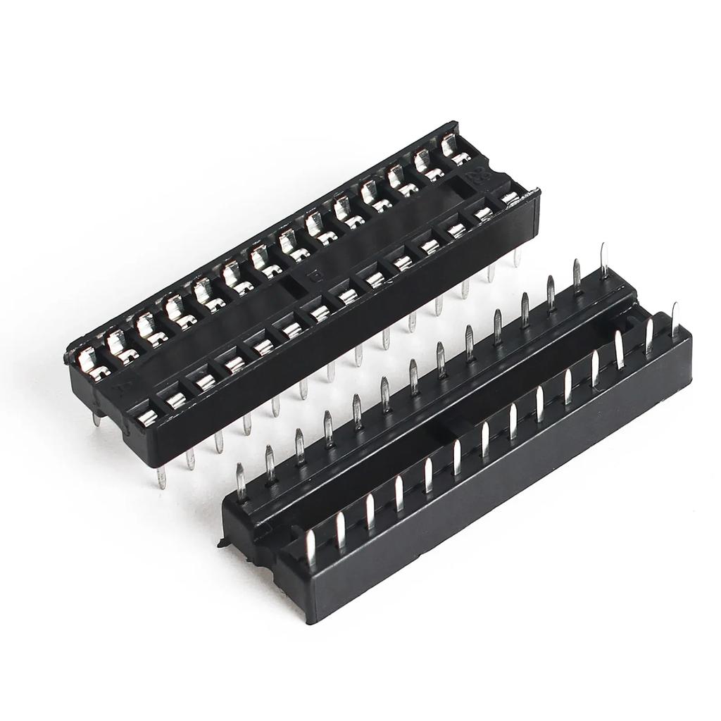10PCS IC Sockets 6Pin 8Pin 14Pin 16Pin 18Pin 20Pin 24Pin 28Pin DIP Socket Chips Base DIP IC Sockets Adaptor