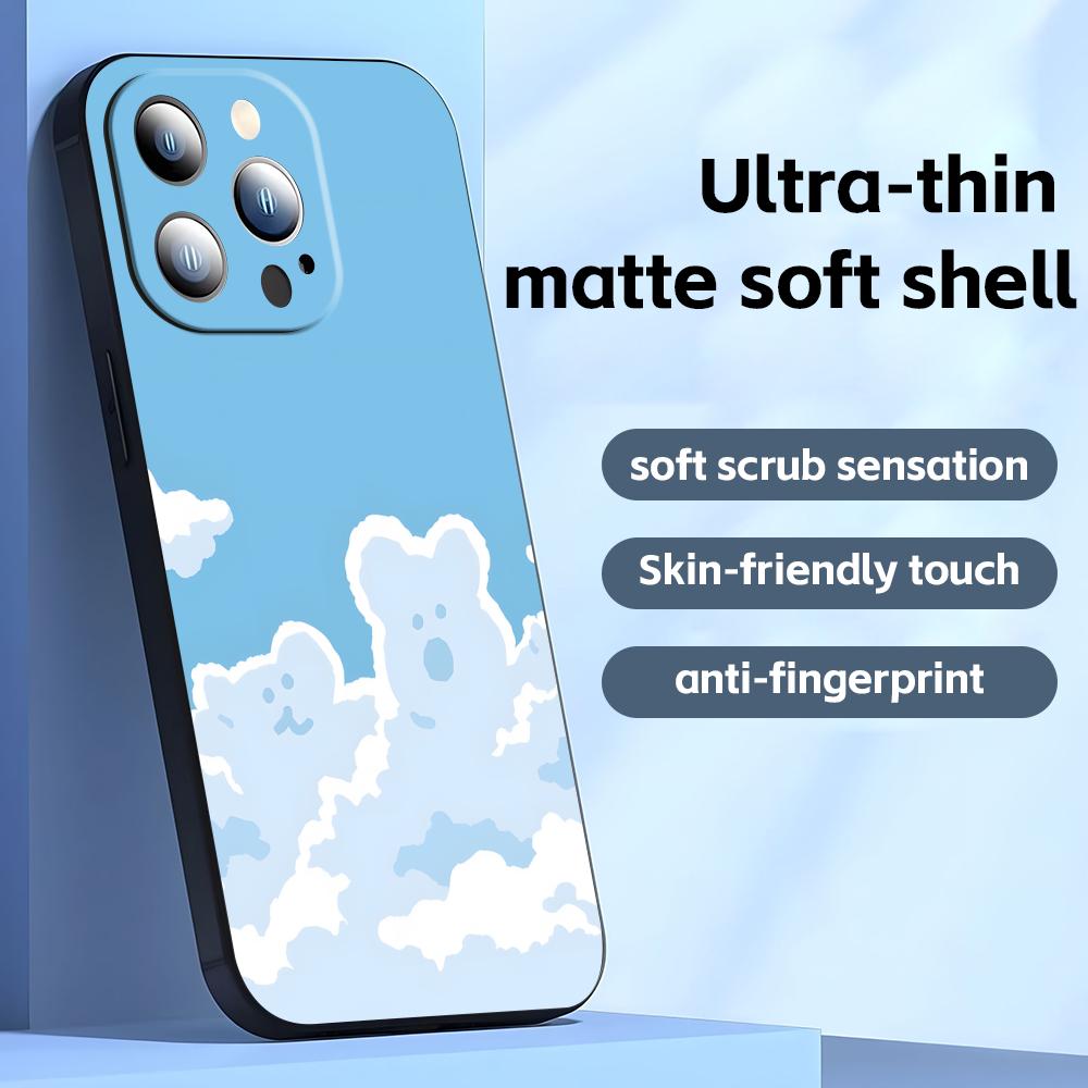 Cute D-Dinotaeng Phone Case For iPhone17 16 16e 15 14 13 12 11 Plus Mini Pro Max Soft black Shockproof Cover