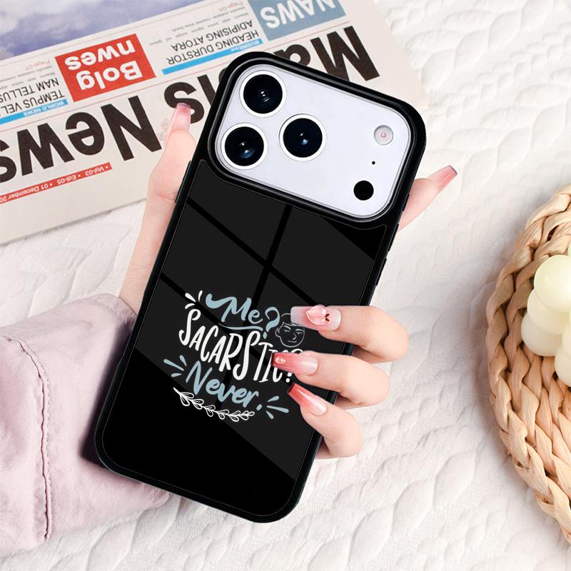 Я Саркастичный Никогда Чехол для Телефона для IPhone 17 16e 15 14 13 12 11 Pro Max Air Mini Мягкий Защитный Чехол