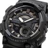 Casio Кварцевые часы с мировым временем и черным инвертированным ЖК-дисплеем, зарубежная модель AEQ-110W-1BV, мужские, аналогово-цифровой дисплей, черный, [Б/У]