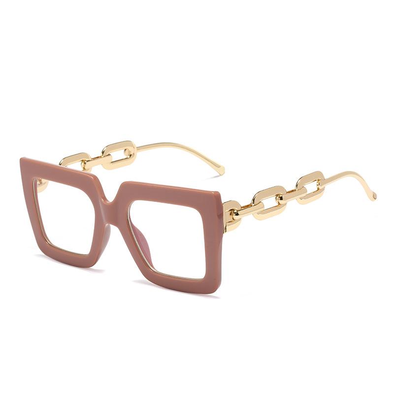 Twooo 3207 Oversized Square Glasses Chain Leg Fashion Sunglasses Women