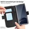 For Samsung Galaxy Z Fold6 5G Case Zipper Pocket Leather Phone Cover with Screen Protector/Stylus Pen