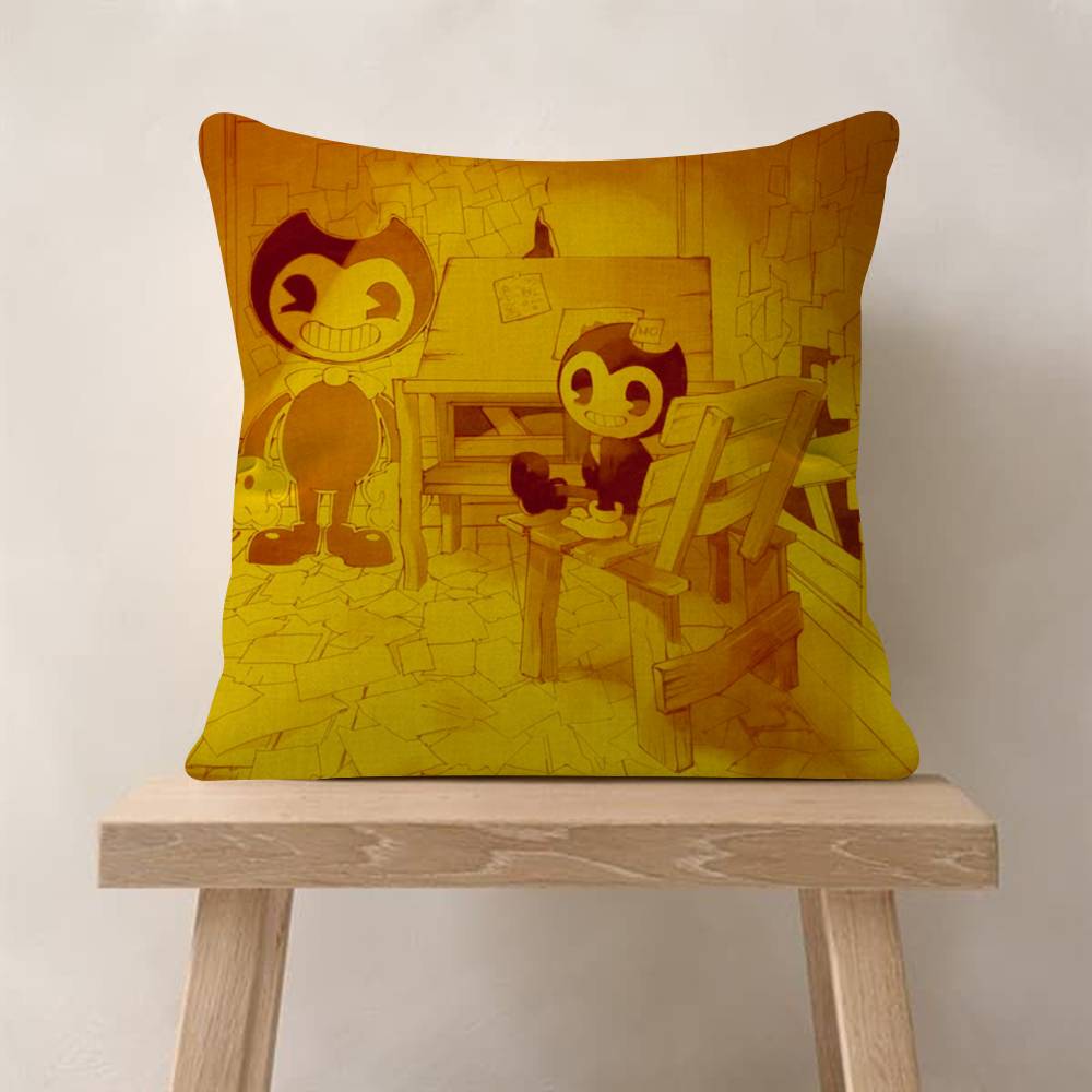 Game BBendy and the Ink MMachine Cushion Cover Inches Farmhouse Decor Home Throw Pillow Covers for Couch Decorations