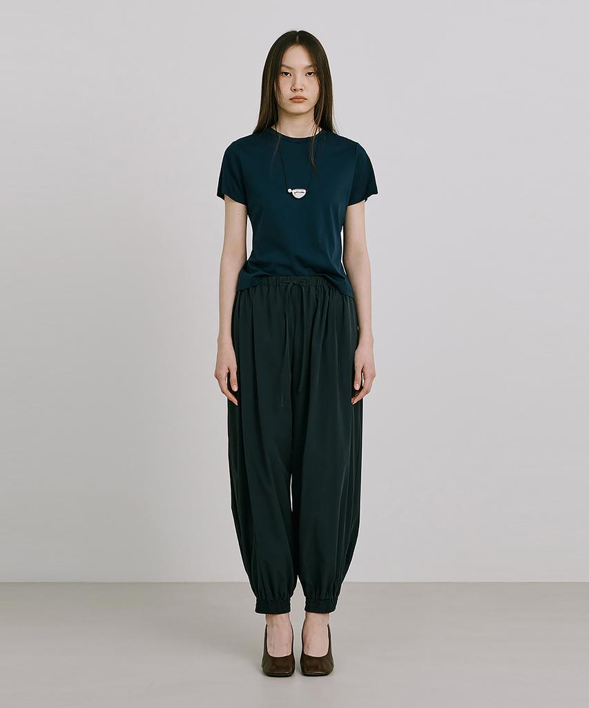 WNDERKAMMER Shirred Moon Jar Pants_Navy
