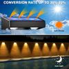 Solar Fence Lights Outdoor,9 Colors RGB Solar Lights for Fence Color Changing Deck Lights for Outside 11 Lighting Modes Waterproof Solar Wall Light