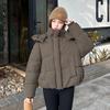 Женская осенне-зимняя новая одежда с подкладкой в стиле колледжа, короткая свободная утолщенная одежда-хлеб, одежда с подкладкой конфетного цвета, куртка с подкладкой