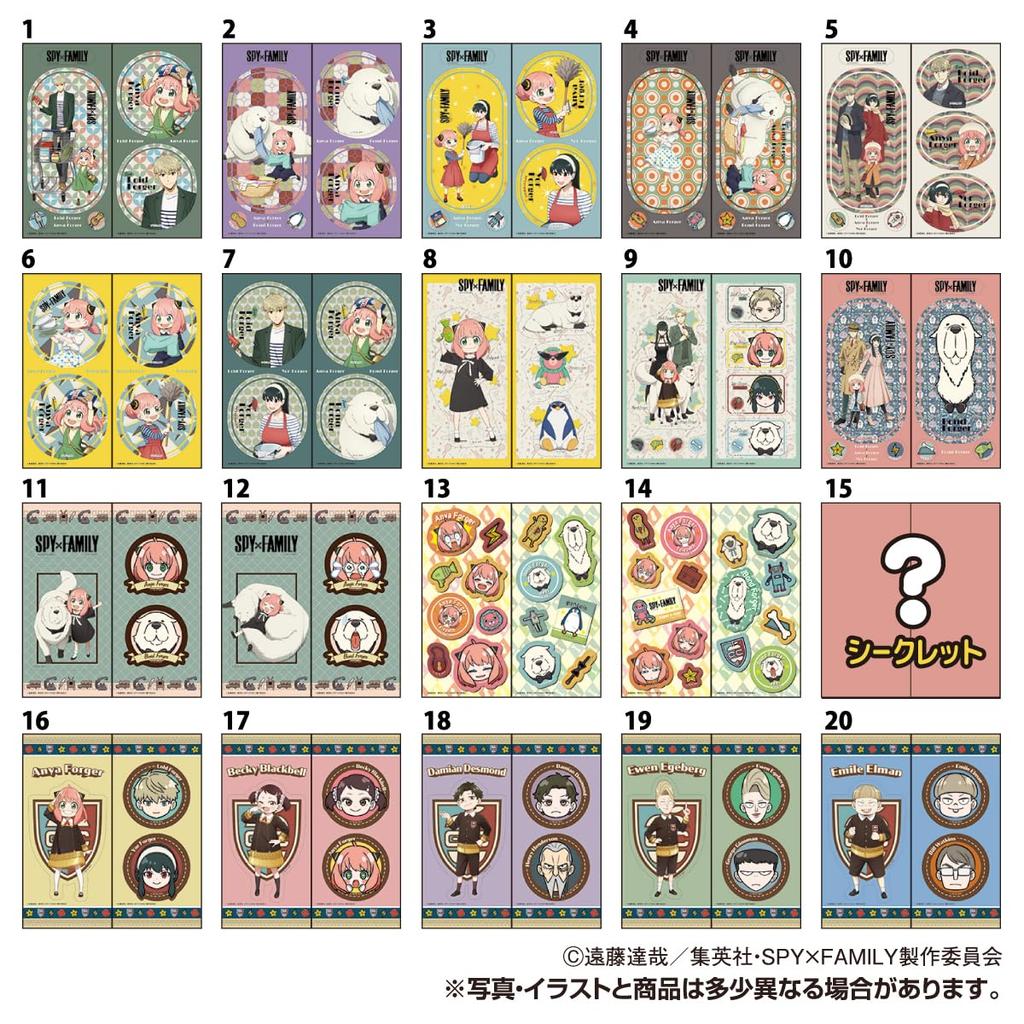 TAKARATOMY Characterable Stickers 2 Strawberry Flavored Toy Set of A.R.T.S. SPY×FAMILY Vol. Gum/Candy [Box 20]