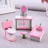 Miniature Wooden Simulation Furniture Dollhouse Set Kids Educational Toys