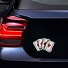 Funny Poker Pattern Car Truck Body Window Decoration Reflective Sticker Decal ADM