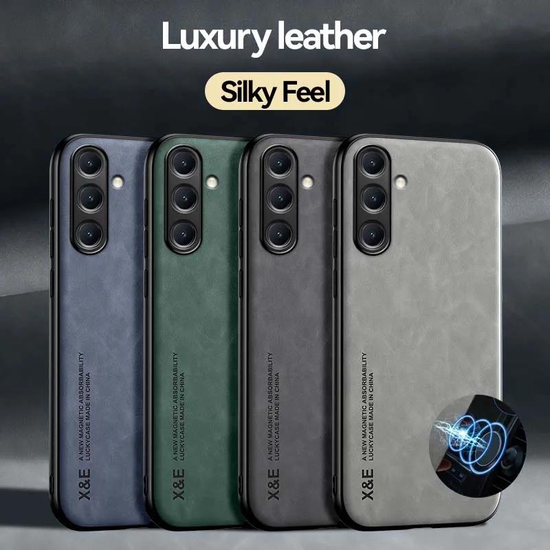 Чехол для Samsung S25 S24 S23 Ultra Plus FE A16 A15 A14 A55 A54 A35 A34 5G защитный чехол магнитный автомобильный держатель Capa Coqeu Funda