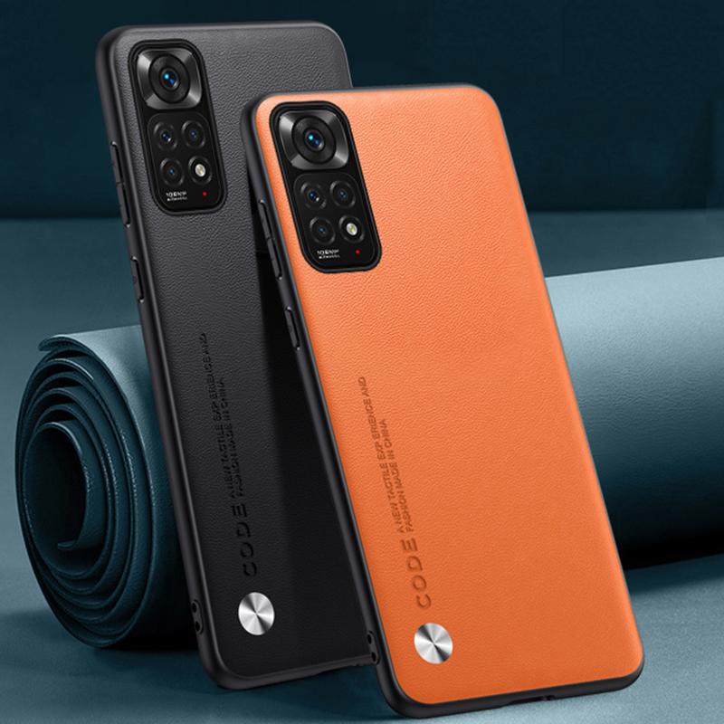 Luxury PU Leather Case For Xiaomi Redmi Note 11 Pro 5G Back Cover Matte Silicone Protection Phone Case For Redmi Note 11E Pro