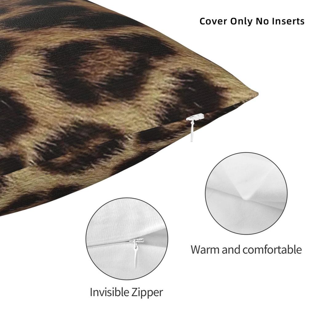 Leopard Cheetah Fur Hide Animal Fur Pattern Pillowcase Cushion Comfort Throw Pillow Sofa Cushions Used for Home Living Room