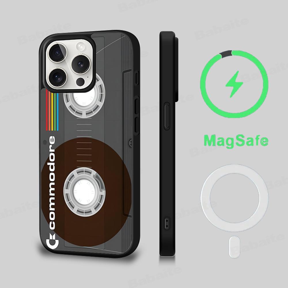 Vintage Cassette Tape Phone Case Magnetic Case For IPhone 16 14 13 12 11 15 Pro Max Plus For Magsafe Wireless Charge Cover