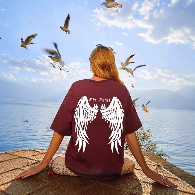 Unisex Loose Fit Cotton Graphic Tee Streetwear Gothic Anime Print Short Sleeve T-Shirt Teens