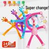 Suction Cup Giraffe Light-Up Extendable Tube Educational Cartoon Toy for Kids