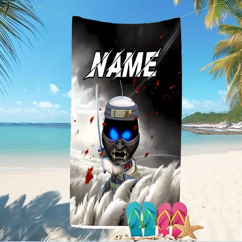 Customizable personalized beach towels Astro Bot themed designs.Suitable for the beach, yoga, sports;ideal as beach accessories
