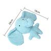 Durable Chew Toy Dogs With Sound - Small Blue Elephant Plush Dental Boredom Relief Self-Entertainment