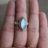 Moonstone Ring, Handmade Ring for Her, 925 Sterling Silver, Gift for Sister, Anniversary Ring, Gemstone Ring, Blue Fire Moonstone Ring
