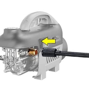 YUET 5M Шланг высокого давления для замены для моек Karcher серии K и Karcher K2 с разъемом Click M22 (14мм) Вилка (мама) - Старая модель Быстрое подключение