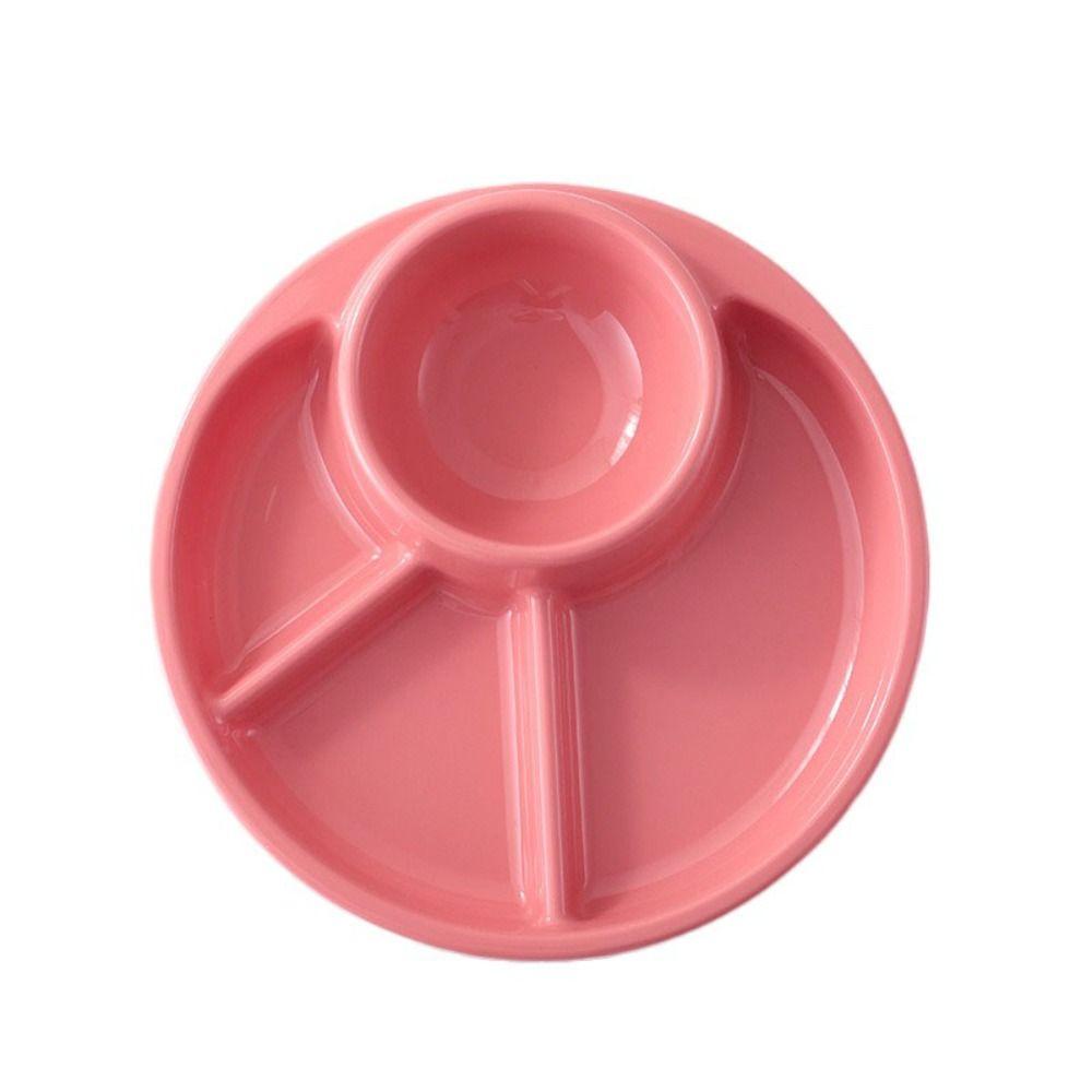 4 Grids Dinner Divided Plates Plastic Breakfast Plate Compartment  Serving Tray  Snacks