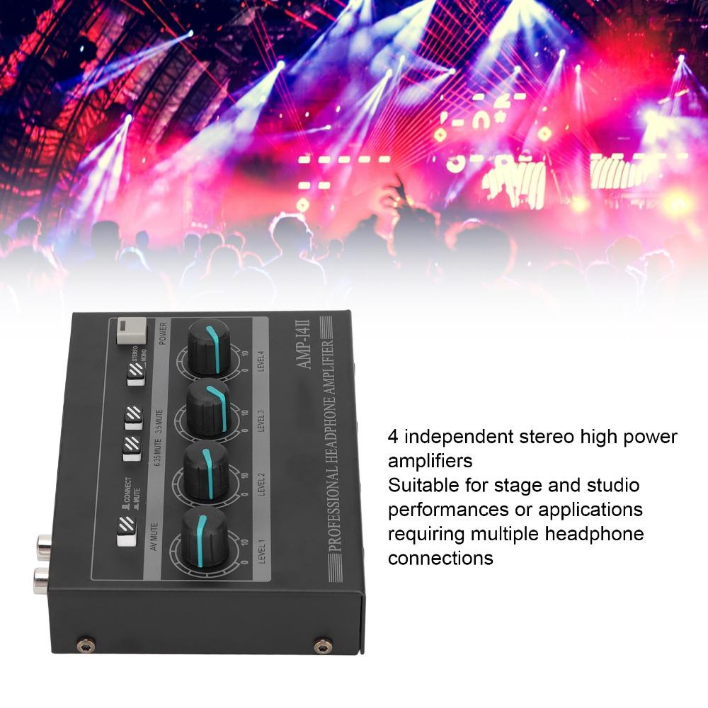 Multiple Inputs (for RCA/3.5mm/6.35mm) 4 Channel Headphone Amplifier Podcast