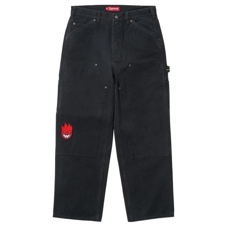 Supreme X Spitfire Штаны Рабочие с Двойными Коленями Черные