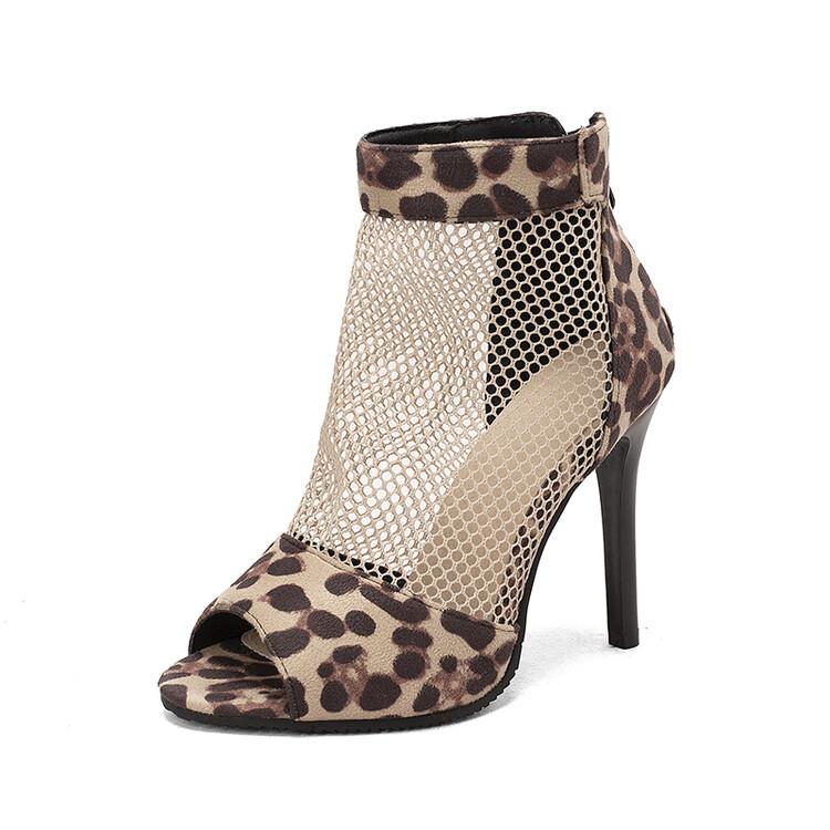 Женские сандалии на тонком очень высоком каблуке с открытым носком на молнии, пикантные летние туфли для вечеринок, черные, белые, розово-карминовые леопардовые туфли, размеры 33–46
