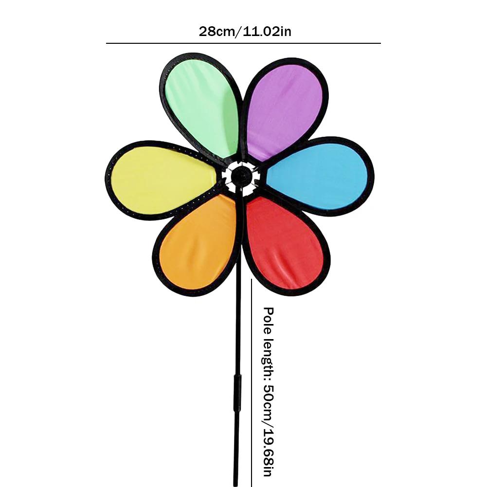 1-6 шт. Цветочная ветряная мельница Ветряной спиннер Красочный Креативный Отпугиватель птиц Уличный Газон Двор Цветочные спиннеры Садовое украшение Детская игрушка