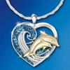 Heart Shape Dolphin Necklace Women's Pendant Necklace