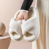 Fluffy Slippers Autumn and Winter Outside Wear Non-slip Indoor Thick Bottom Home Fluffy Cotton Slippers Opening Winter