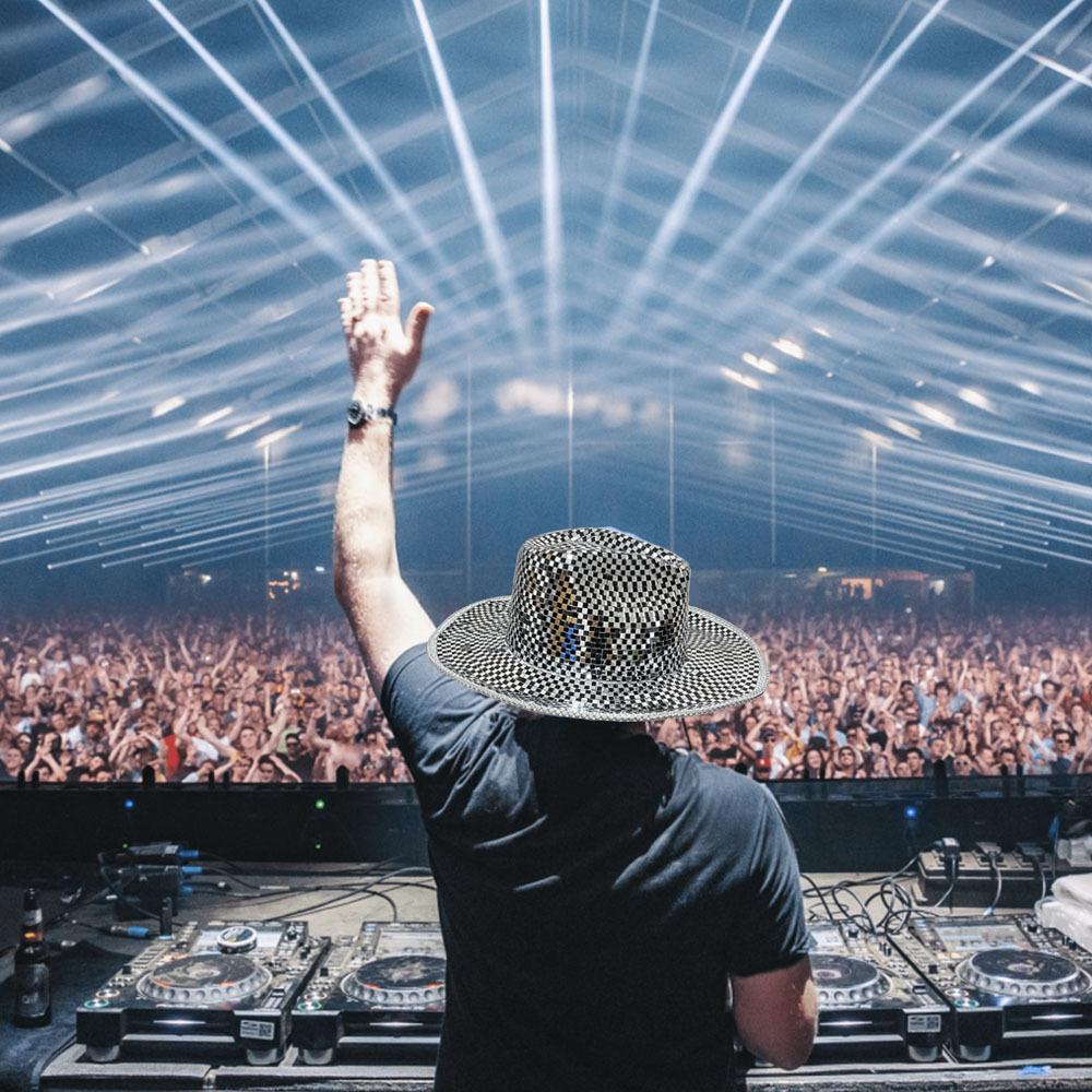 Классический шлем-диско-шар, зеркальный шлем с блестками, шляпа для клубной вечеринки, полностью стеклянный отражающий диско-шлем с блестками для костюмированной вечеринки