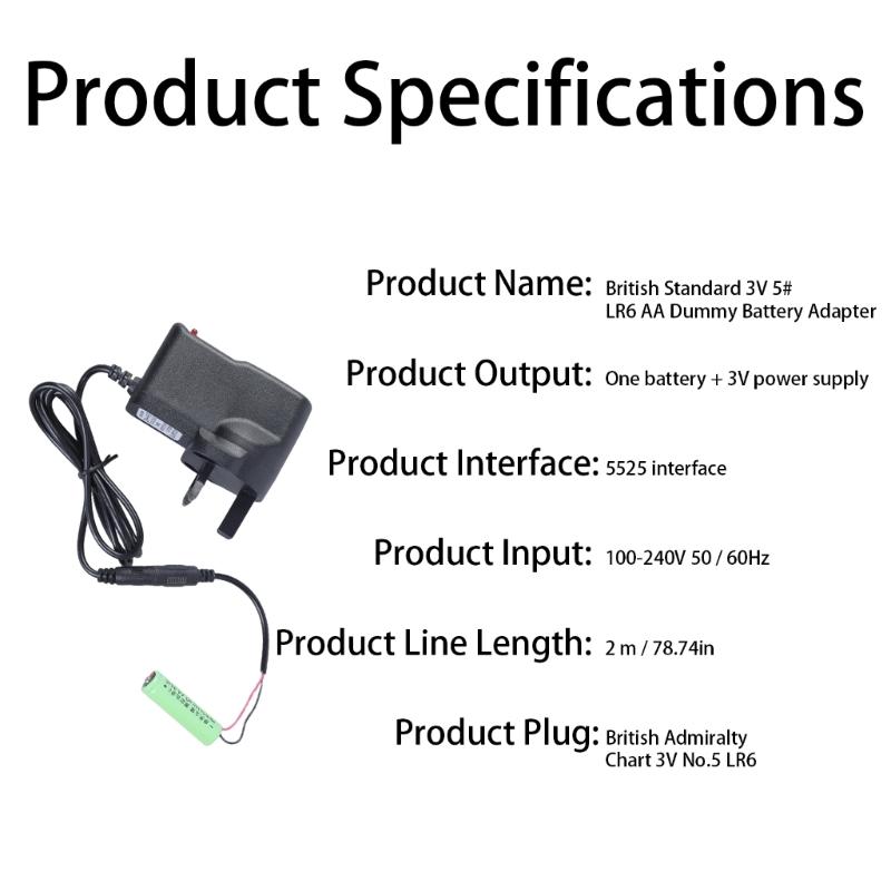 3V AA LR6 Батарейные элиминаторы Заменяют 2 шт. 1.5V AA LR6 Батарейки 100-240V Адаптер питания для светодиодной подсветки Термостата