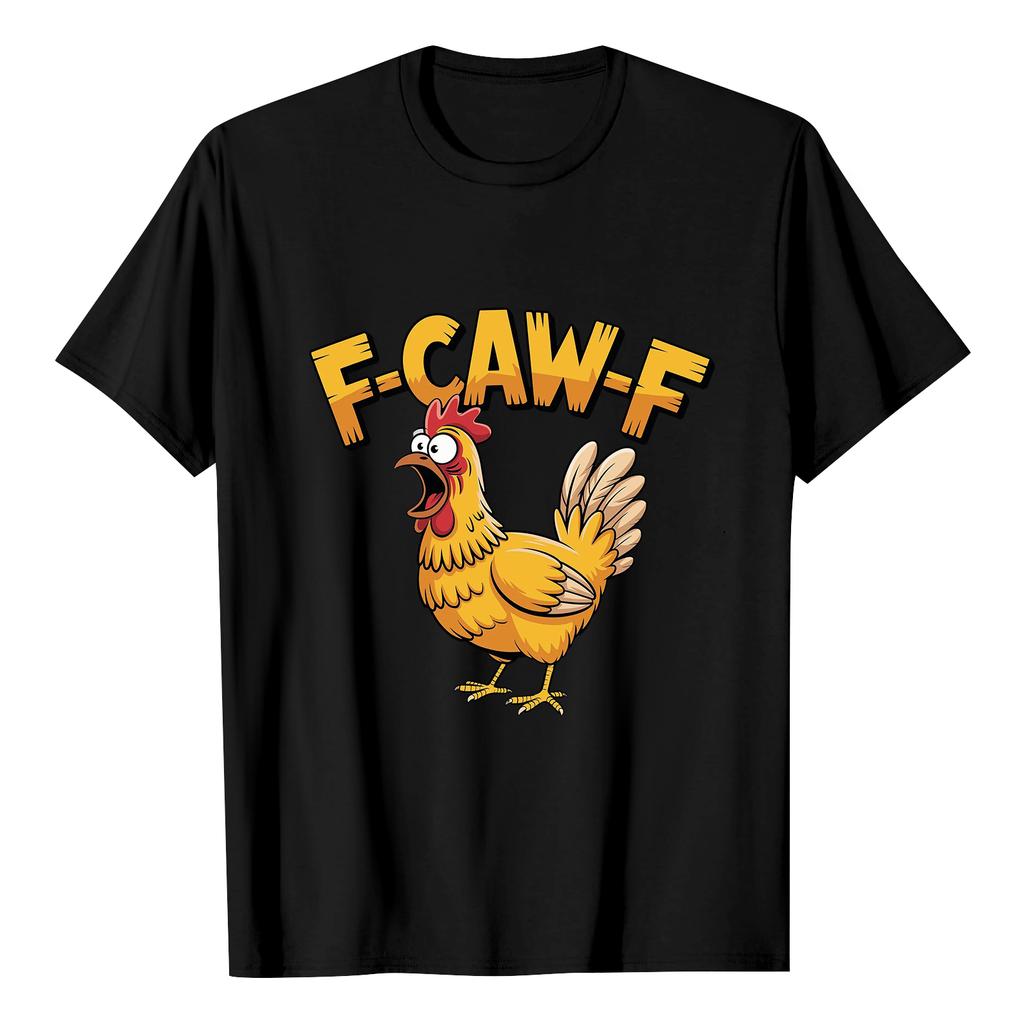 F-CAW-F Women's Casual Letter Print Short-sleeved Top T-shirt