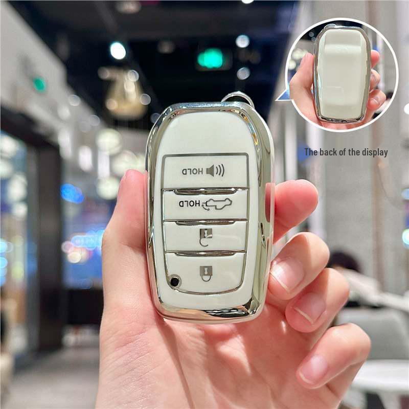 Silver Edge Key Case for Toyota Models: Corolla, RAV4, Camry, Vios, Highlander