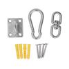 7 PCS Stainless Steel Hammock Hanging Hardware Kit with Door Buckle Snap Hook Screw Sun Shade Sail