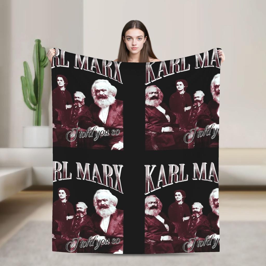 Karl Marx Blanket Quality Super Warm Throw Blanket Winter Students Bedroom Novelty Bedspread