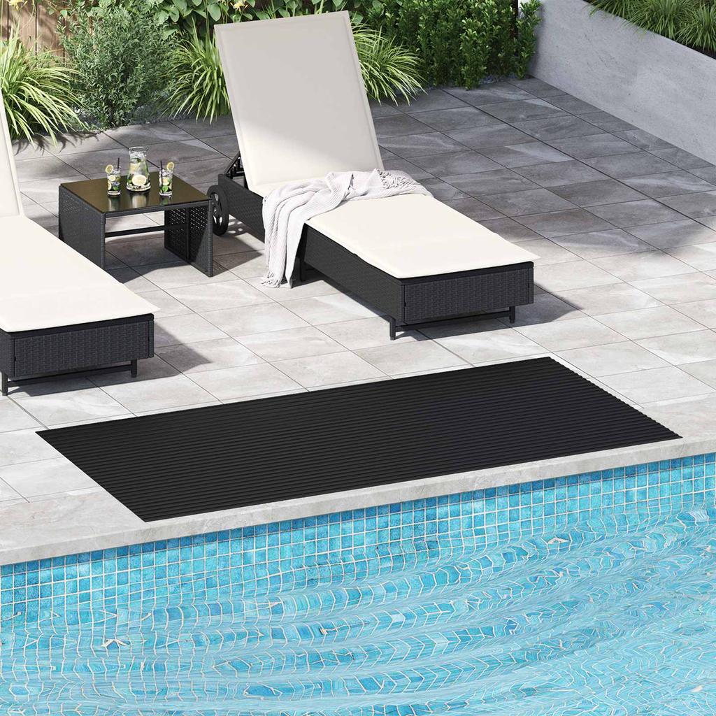 Floor Mat Black 1 x 2 m Rubber